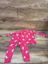 Baby Gap 2pc Unicorn Pajama Set Pink sz 18-24m