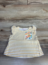 Little Lass Striped Floral Shirt Yellow sz 2T