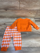 Cat & Jack 2pc Pumpkin Sweatshirt & Jogger Set Orange sz 12m