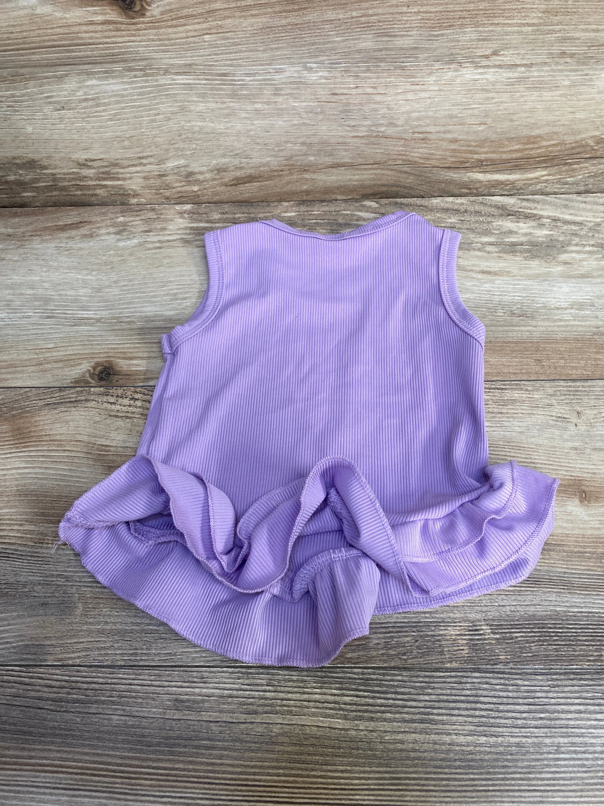 Shein Ribbed Ruffle Tank Top Purple sz 9-12m