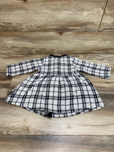 Plaid Ruffle Dress White sz 9-12m