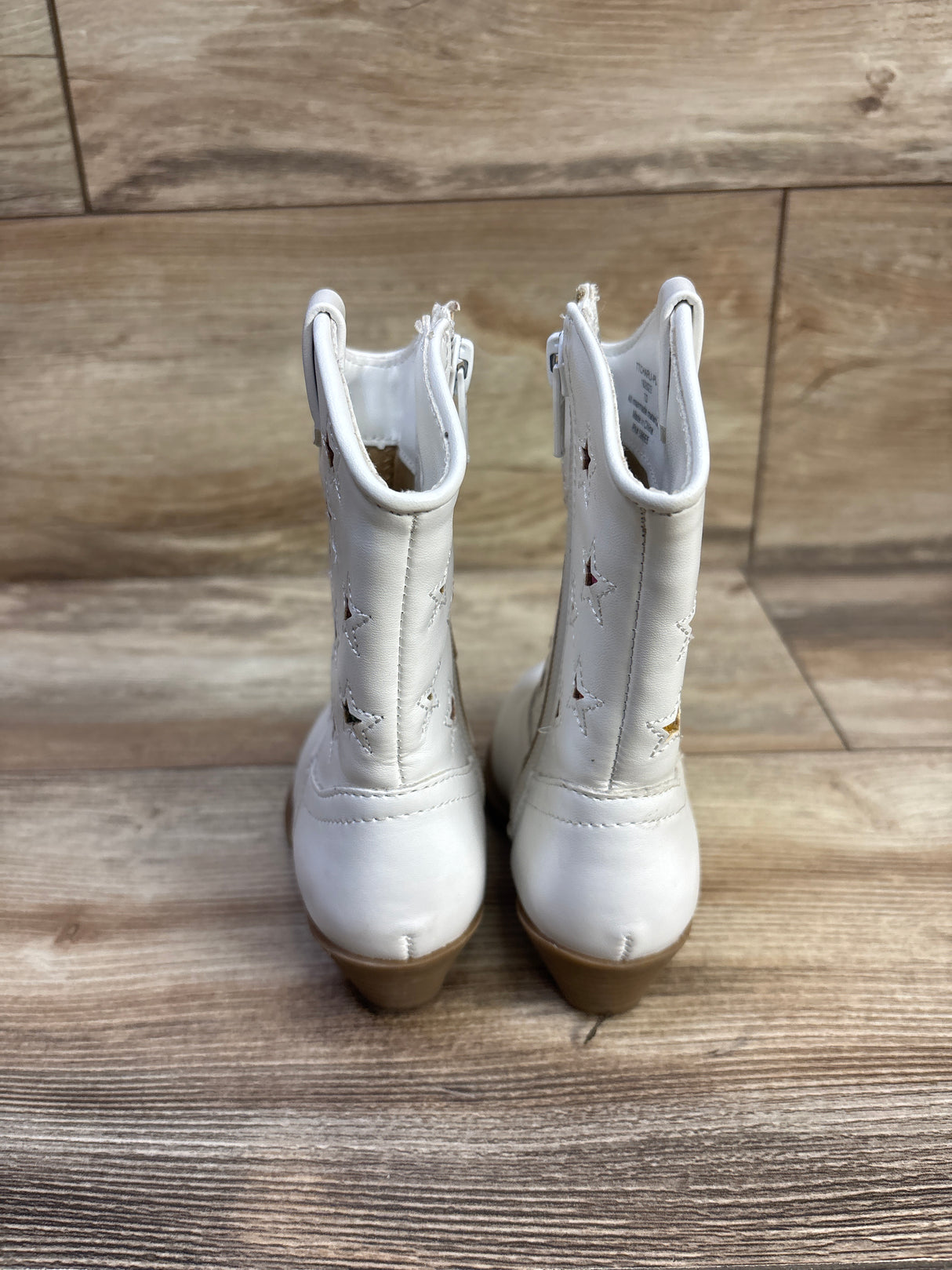 Tucker + Tate Star Cowgirl Boots White sz 7c