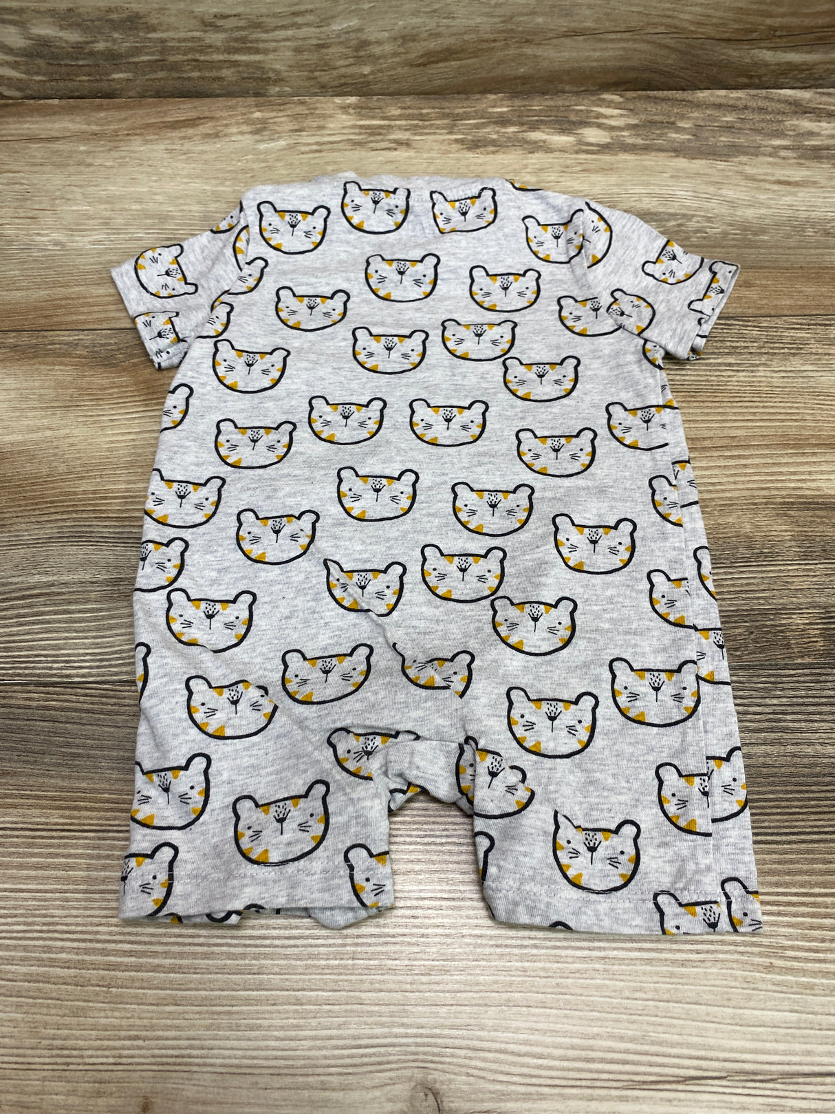 Fred & Flo Cat Shortie Romper Grey sz 3-6m