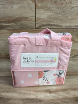 NEW Betty & Bob 2pk Fitted Crib Sheets 28'' x 52''