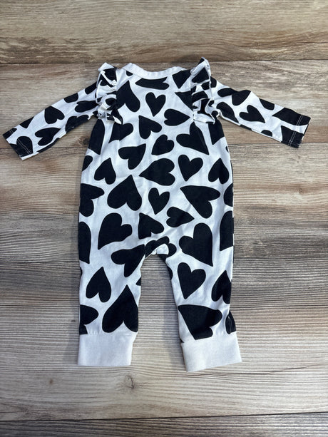 Cat & Jack Heart Print Coverall White sz 0-3m - Me n Mommy To Be