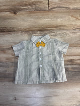 Button Up Bowtie Shirt Green sz 2T