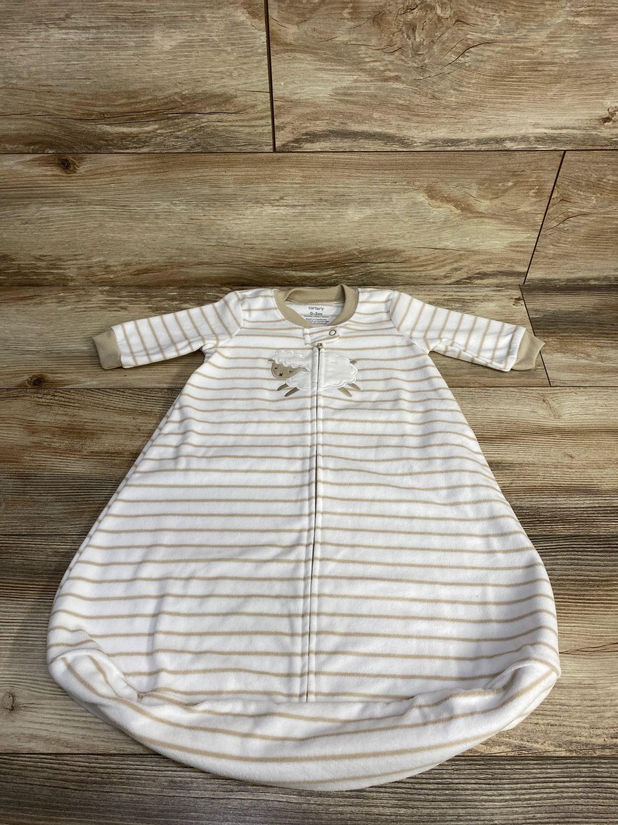 Carter's Sheep Blanket Sleep Sack White sz 0-3m