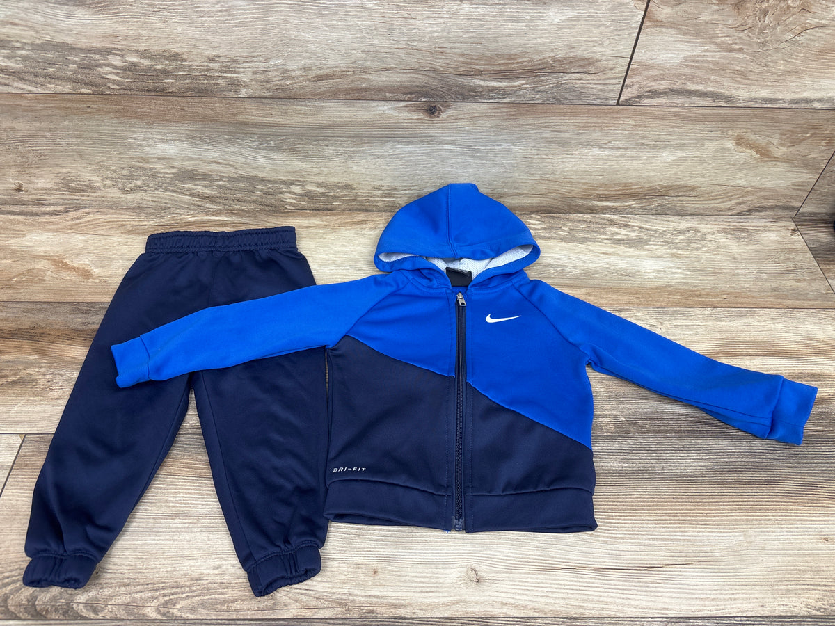 Nike 2pc Dri-Fit Hooded Tracksuit Set Blue sz 24m