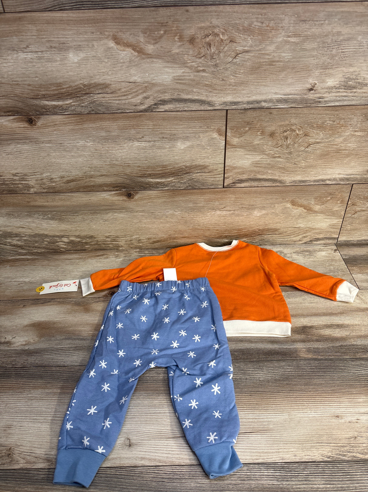 NEW Cat & Jack 2pc Sweatshirt & Joggers Set Orange sz 18m