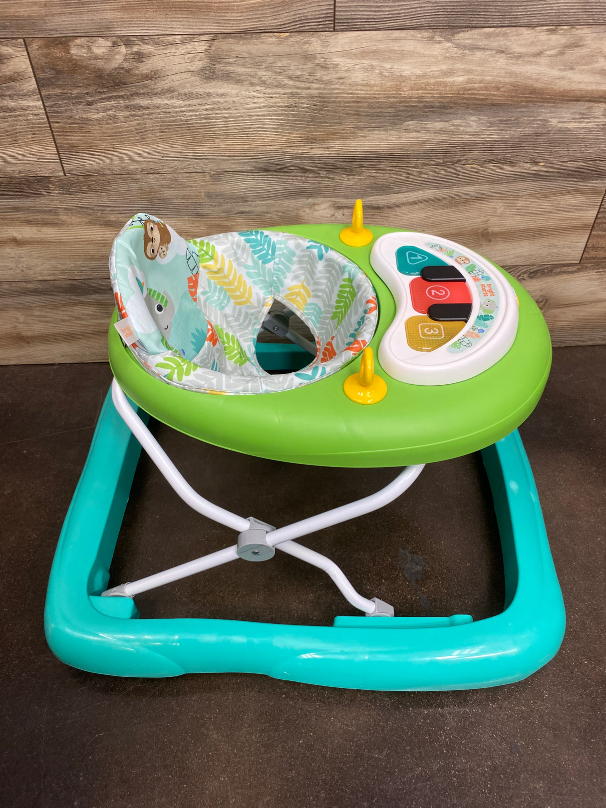Bright Starts Tiny Trek 2-in-1 Baby Activity Walker in Jungle Vines