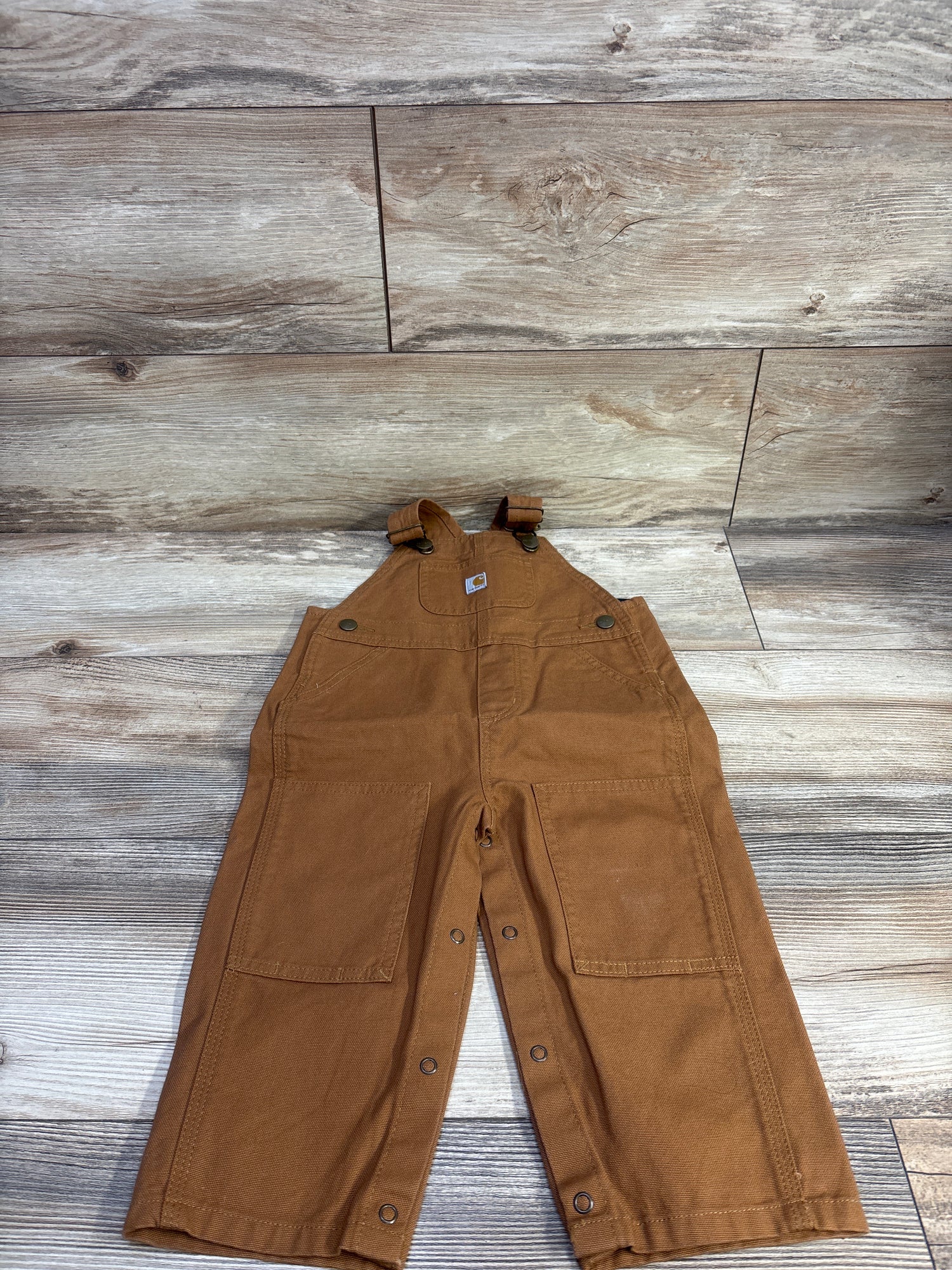 Carhartt Canvas Bib Overalls Brown sz 18m