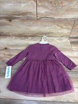 NEW Carter's Sweatshirt Dress Mauve sz 9m