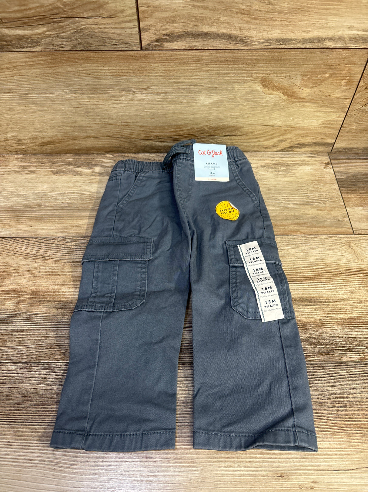 NEW Cat & Jack Relaxed Cargo Joggers Grey sz 18m