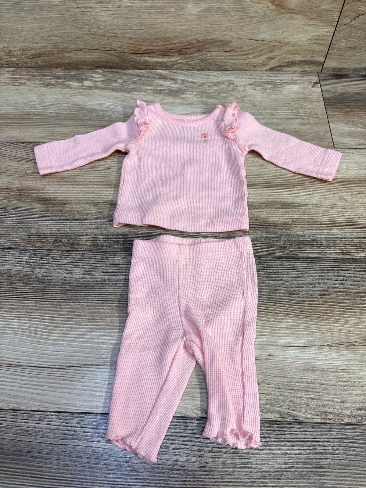 Just One You 2pc Knit Long Sleeve Shirt & Pants Set Pink sz Newborn