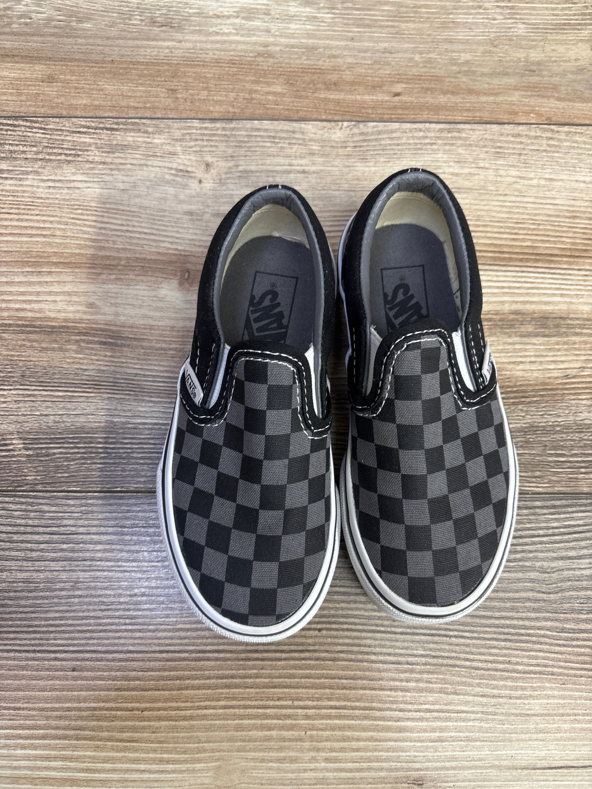 Vans Classic Slip-On Checkerboard Sneakers Grey sz 10.5c