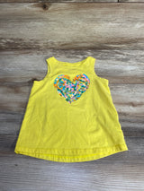 Cat & Jack Girl's Yellow Tank Top Heart sz 2T