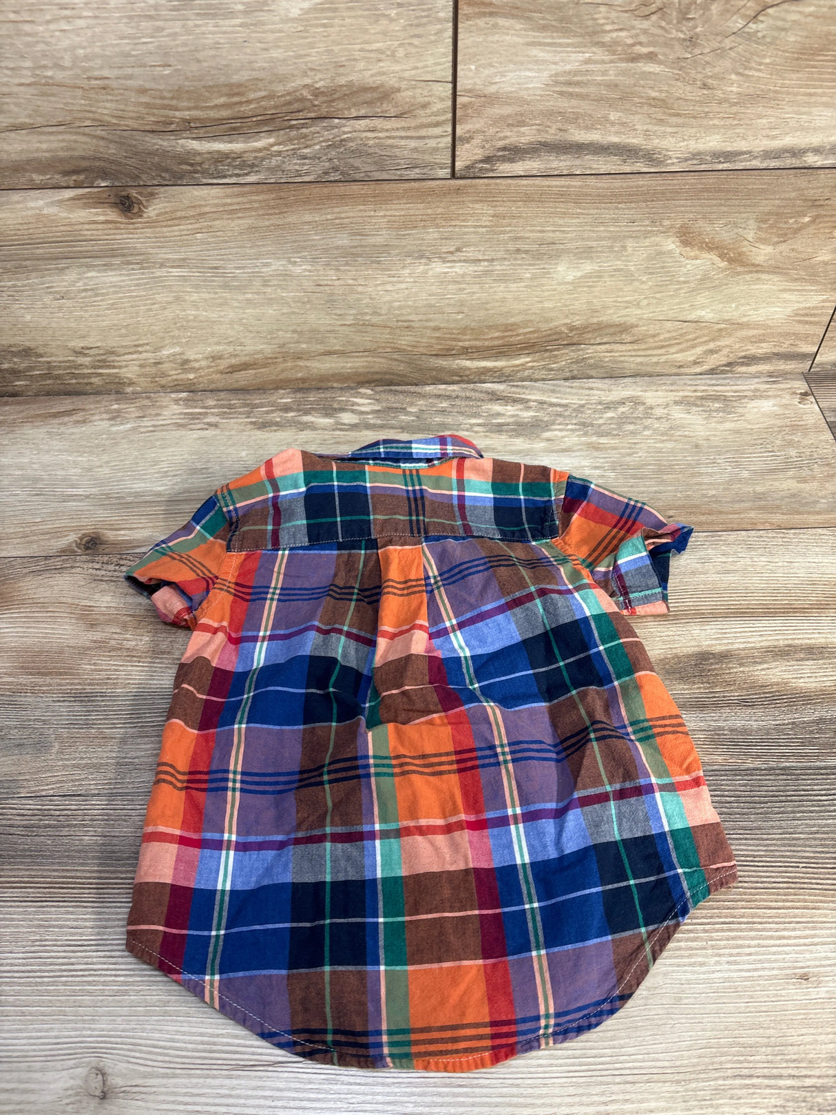 Ralph Lauren Plaid Button-Down Shirt Orange sz 2T