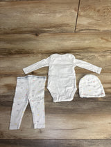 Calvin Klein 3pc Bodysuit Set White sz 3-6m