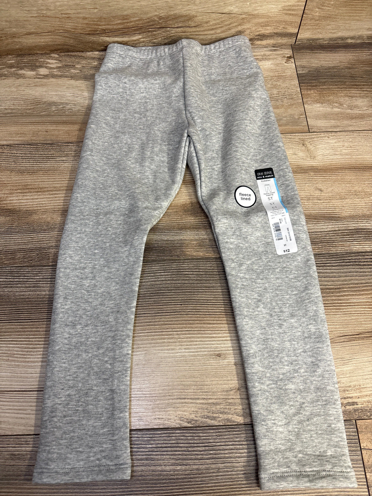 NEW Okie Dokie Grey Fleece Lined Legging sz 5T