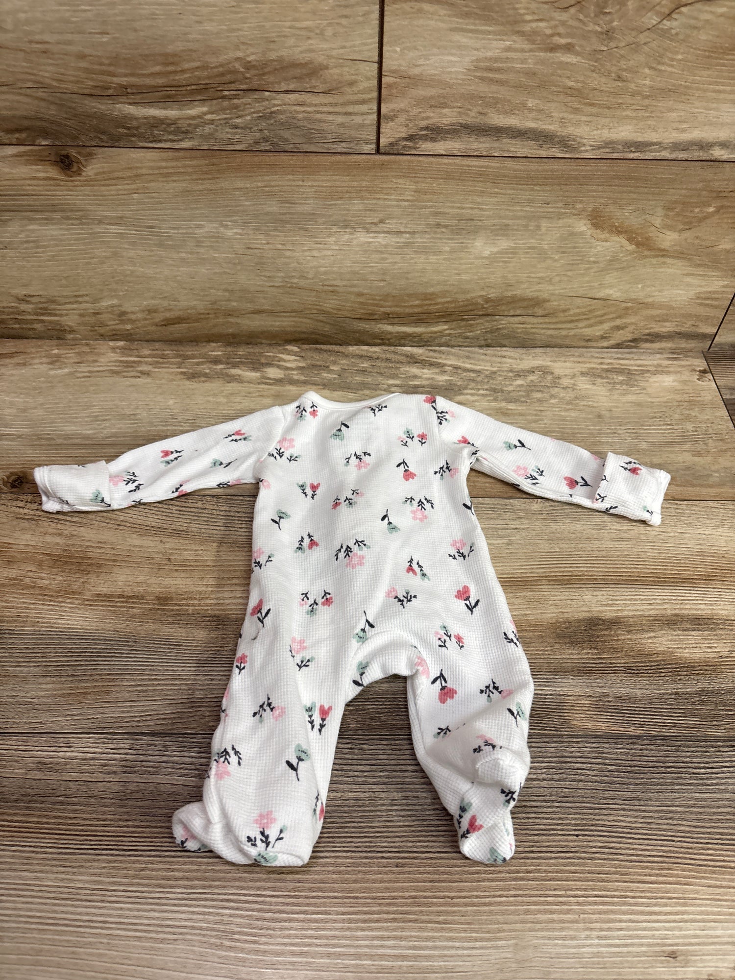 Simple Joys Waffle Knit Sleeper White sz Preemie