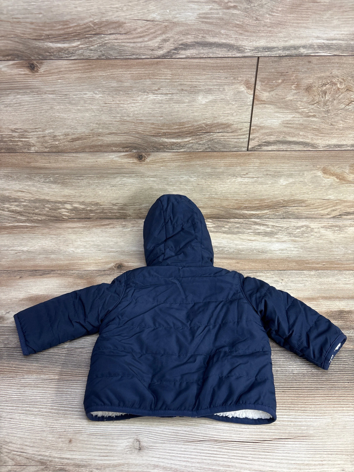 Carter's Sherpa Lined Full Zip Coat Navy sz 3m