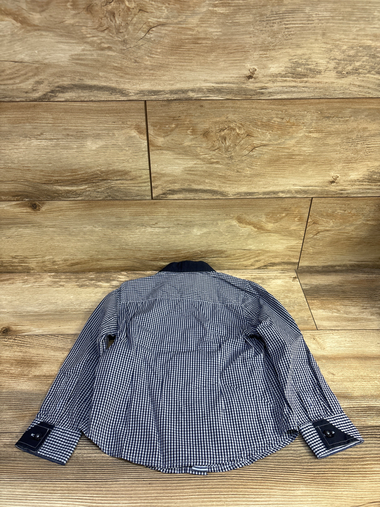 Armani Junior Long Sleeve Button-Up Shirt Blue sz 3T