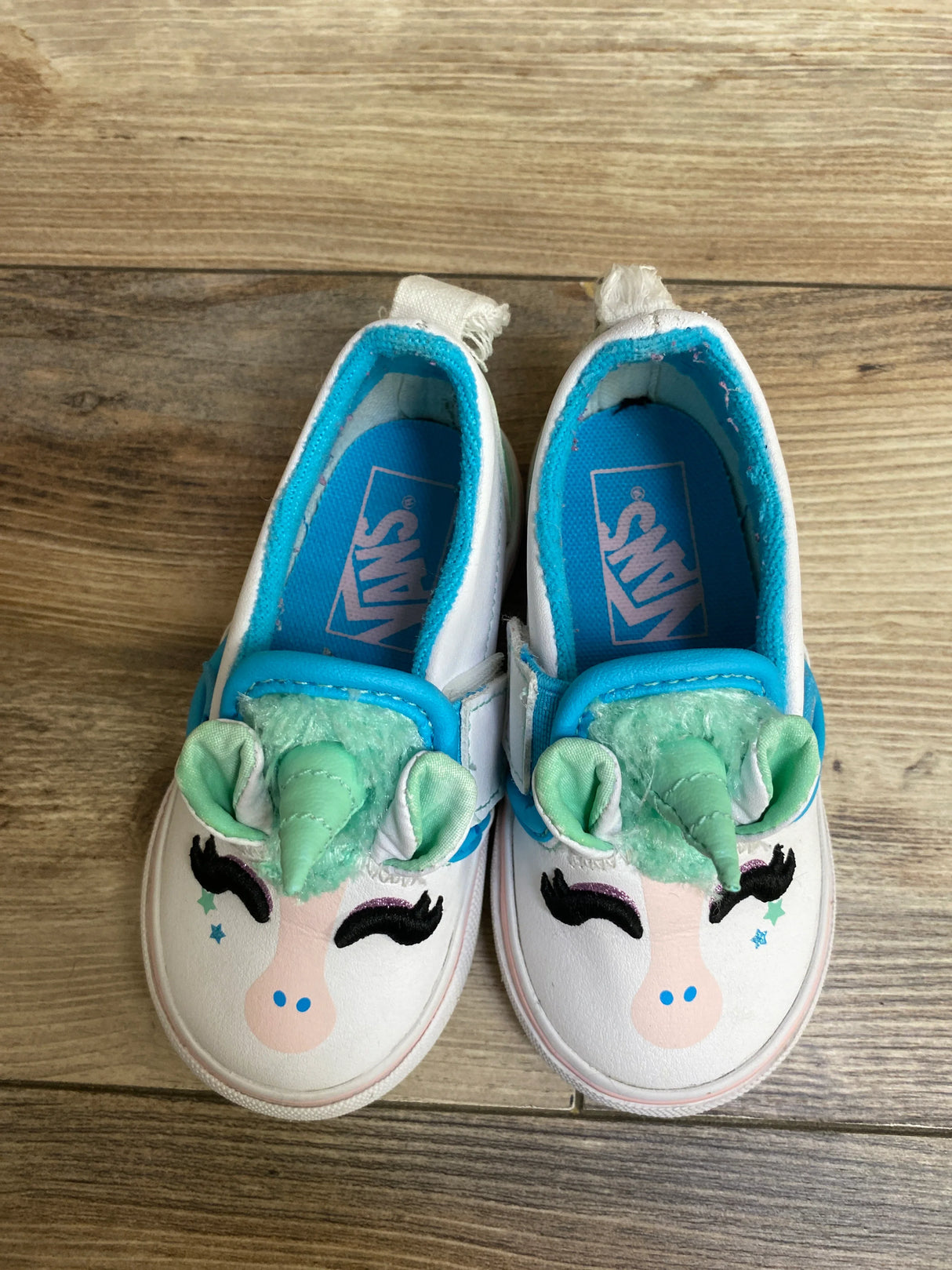 Vans Slip-On V Unicorn Sneakers White sz 6c
