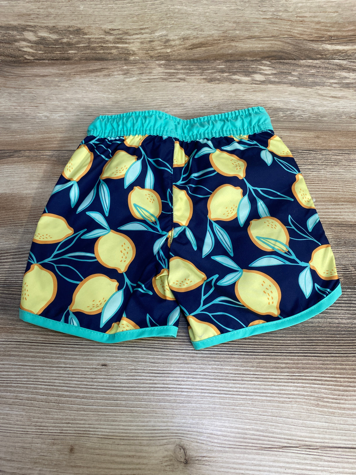 NEW Cat & Jack Lemon Print Swim Trunks Navy sz 3T