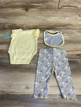 NEW Disney Baby 3pc Winnie The Pooh Bodysuit Set Yellow sz 3-6m