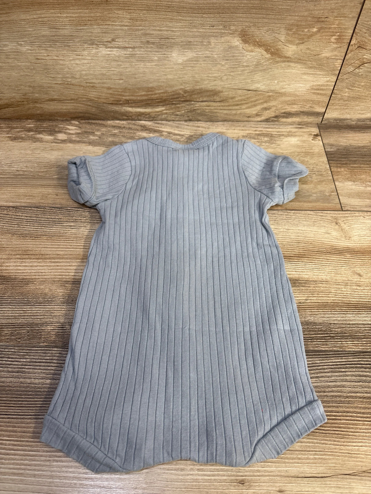 Little One Shop Button-Front Ribbed Shortie Romper Blue sz 18-24m