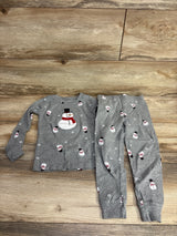 Pekkle 2pc Snowman Pajama Set Grey sz 4T