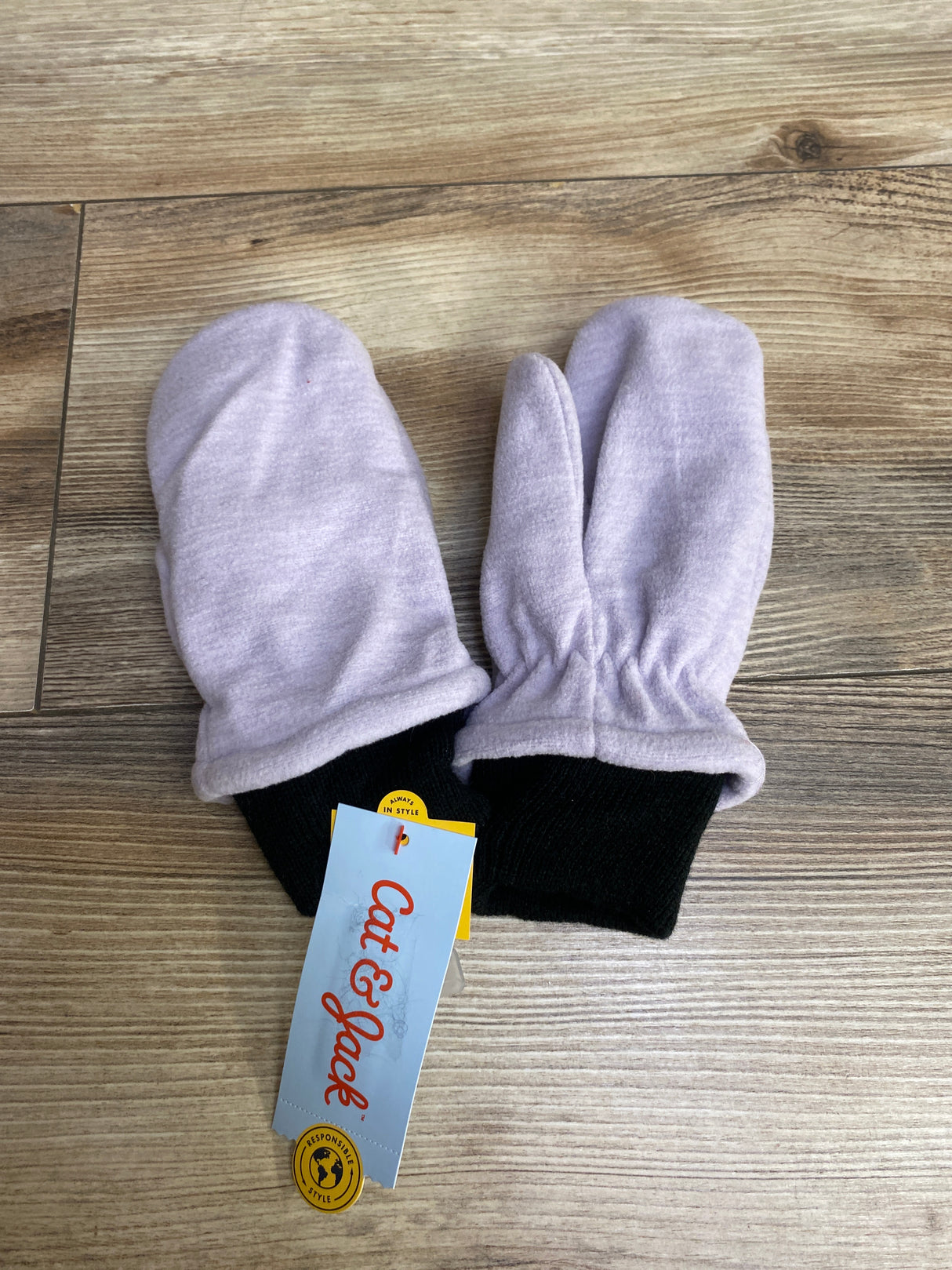 NEW Cat & Jack Fleece Winter Mittens Purple sz 2T-5T