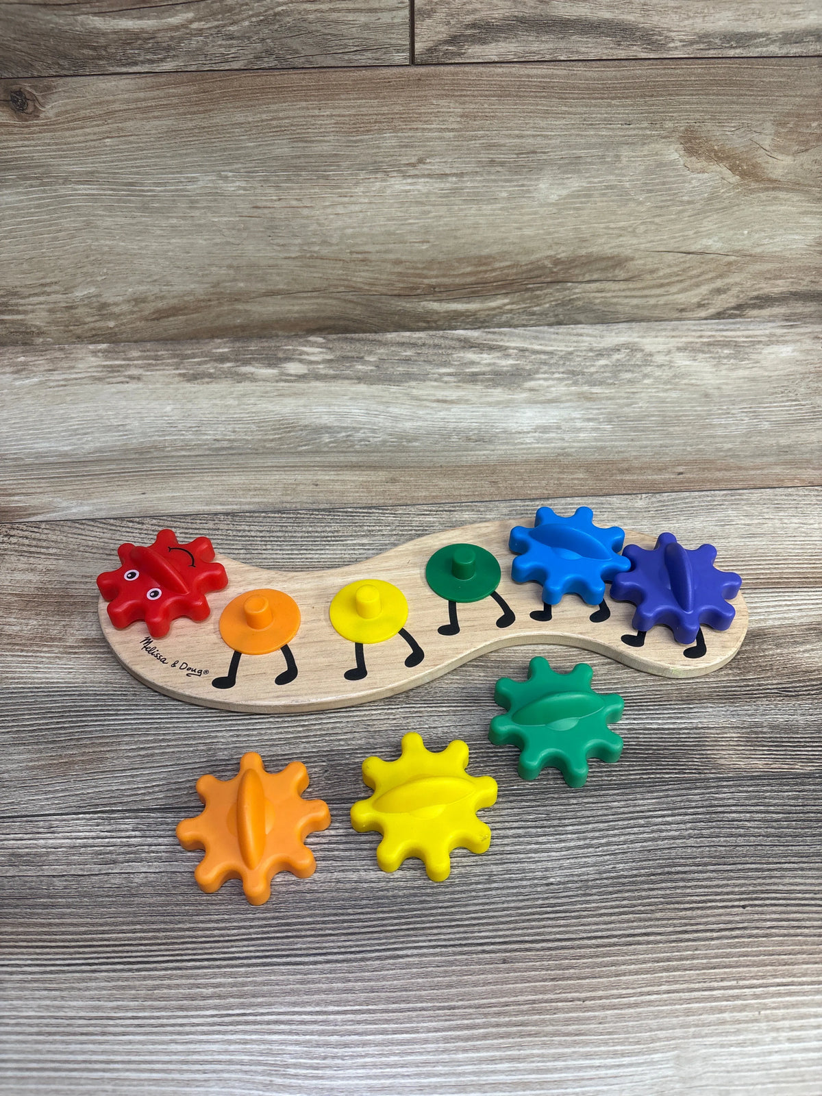 Melissa & Doug Rainbow Caterpillar Gear Toy