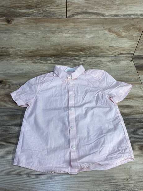 H&M Striped Button-Up Shirt Pink sz 4-5T - Me n Mommy To Be
