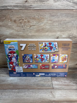 NEW Disney Jr. Marvel Spidey and his Amazing Friends 7pk Wooden Puzzles