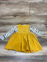 NEW Focus Kids Shirt & Jumper Dress White/Yellow sz 24m