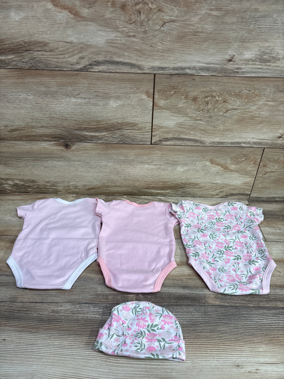 Little Beginnings 4pc Bodysuits Set Pink sz 0-3m