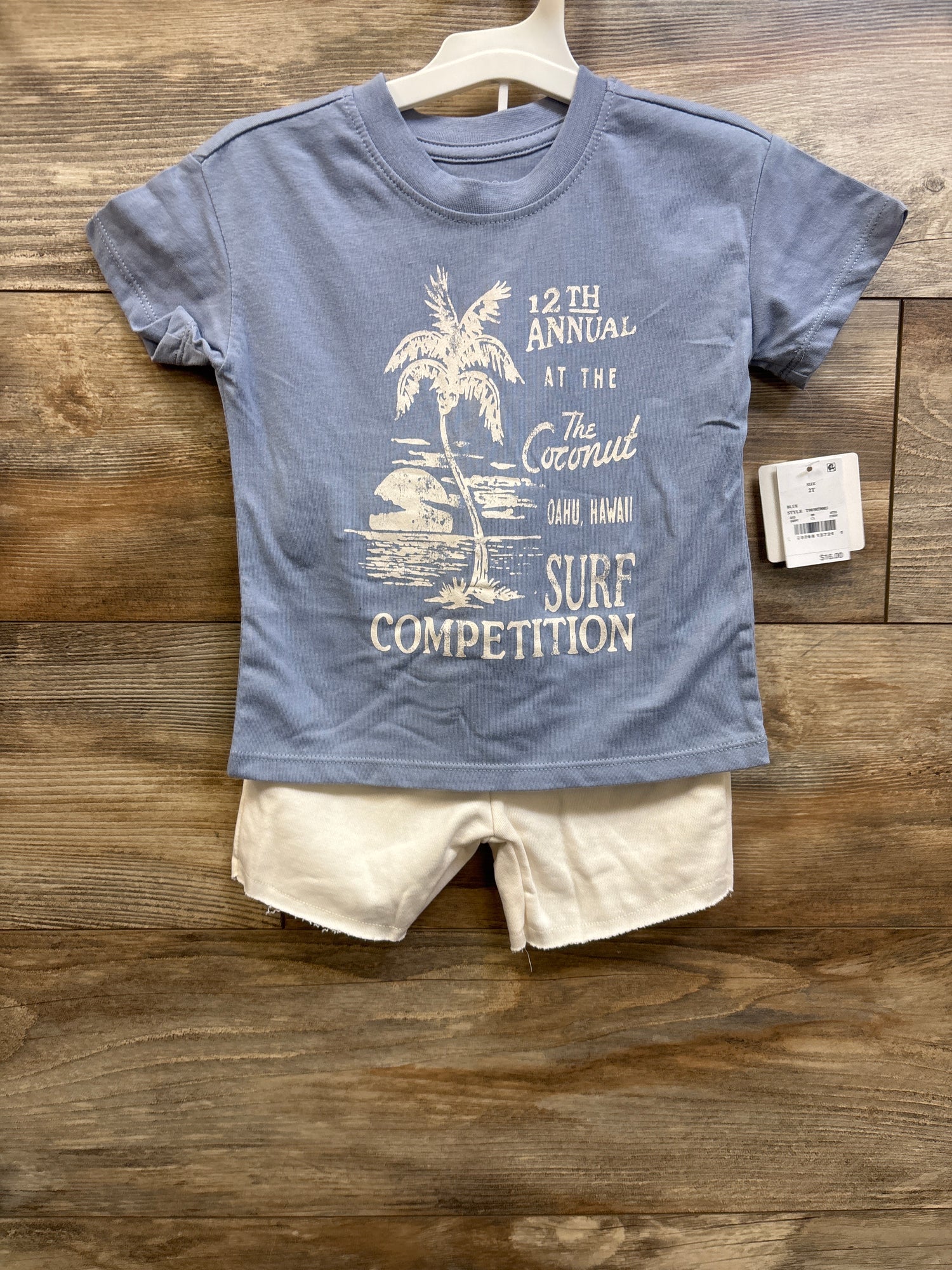 NEW Grayson Mini Surf T-Shirt & Short Set Blue sz 2T