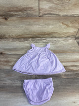 Carter's 2pc Pokka Dot Butterfly Tank Dress & Bloomer Purple sz Newborn