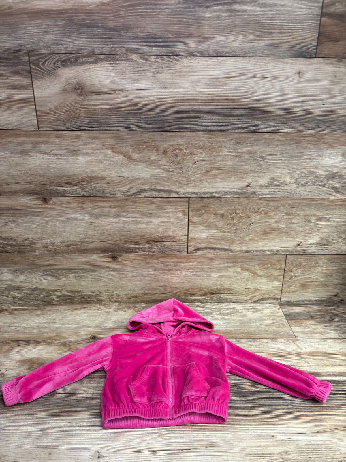 Jumping Beans Velour Zip-Up Sweatshirt Pink sz 2T