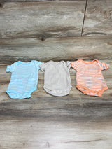 Member's Mark 3pk Bodysuits Oatmeal sz Newborn