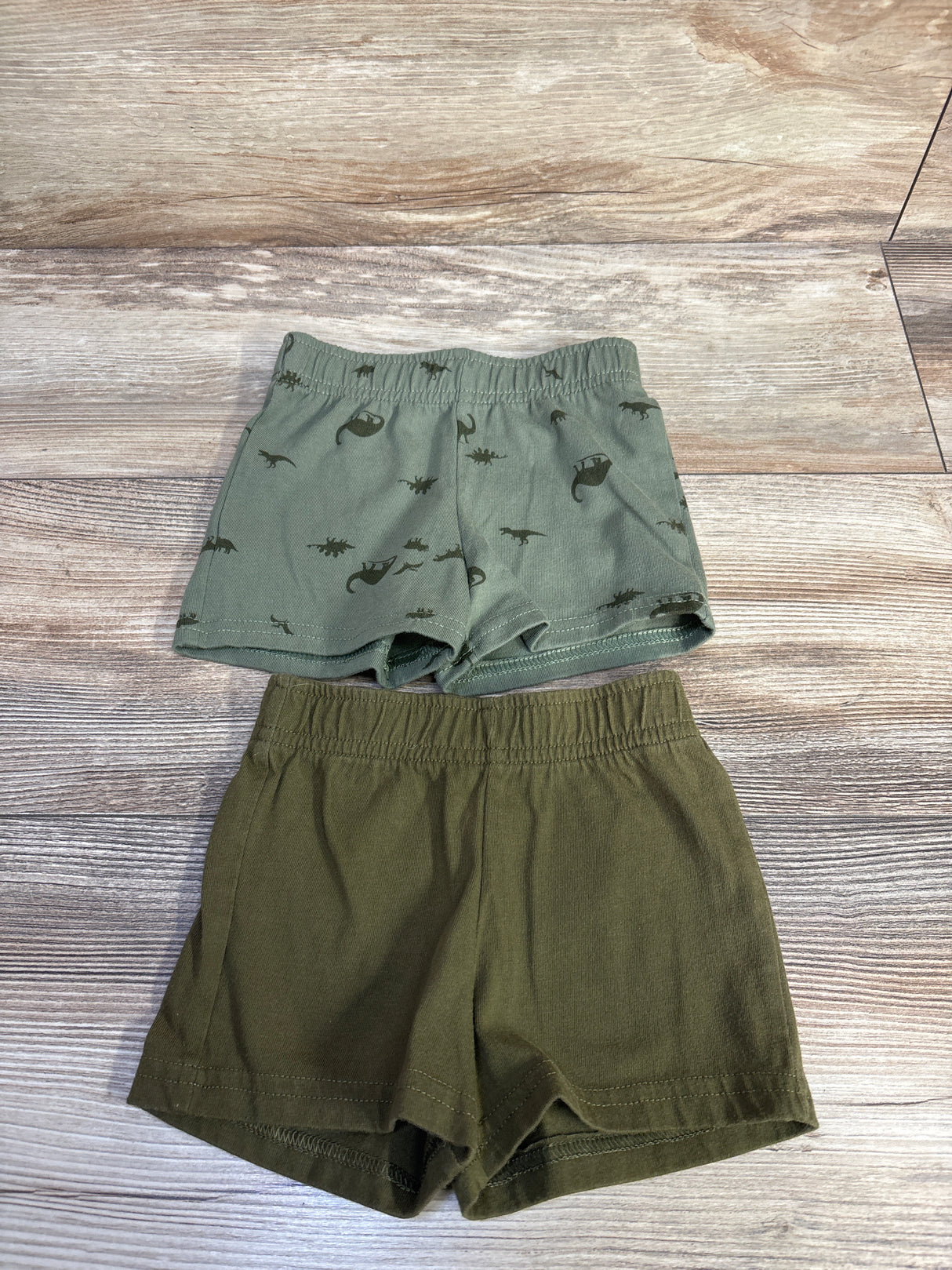 Cat & Jack 2pk Pull-On Shorts Green sz 12m