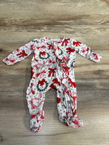 Caden Lane Bow What Fun Ruffle Zipper Footie White sz Newborn