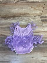 Shein Floral Tulle Bubble Romper Purple sz 0-1m