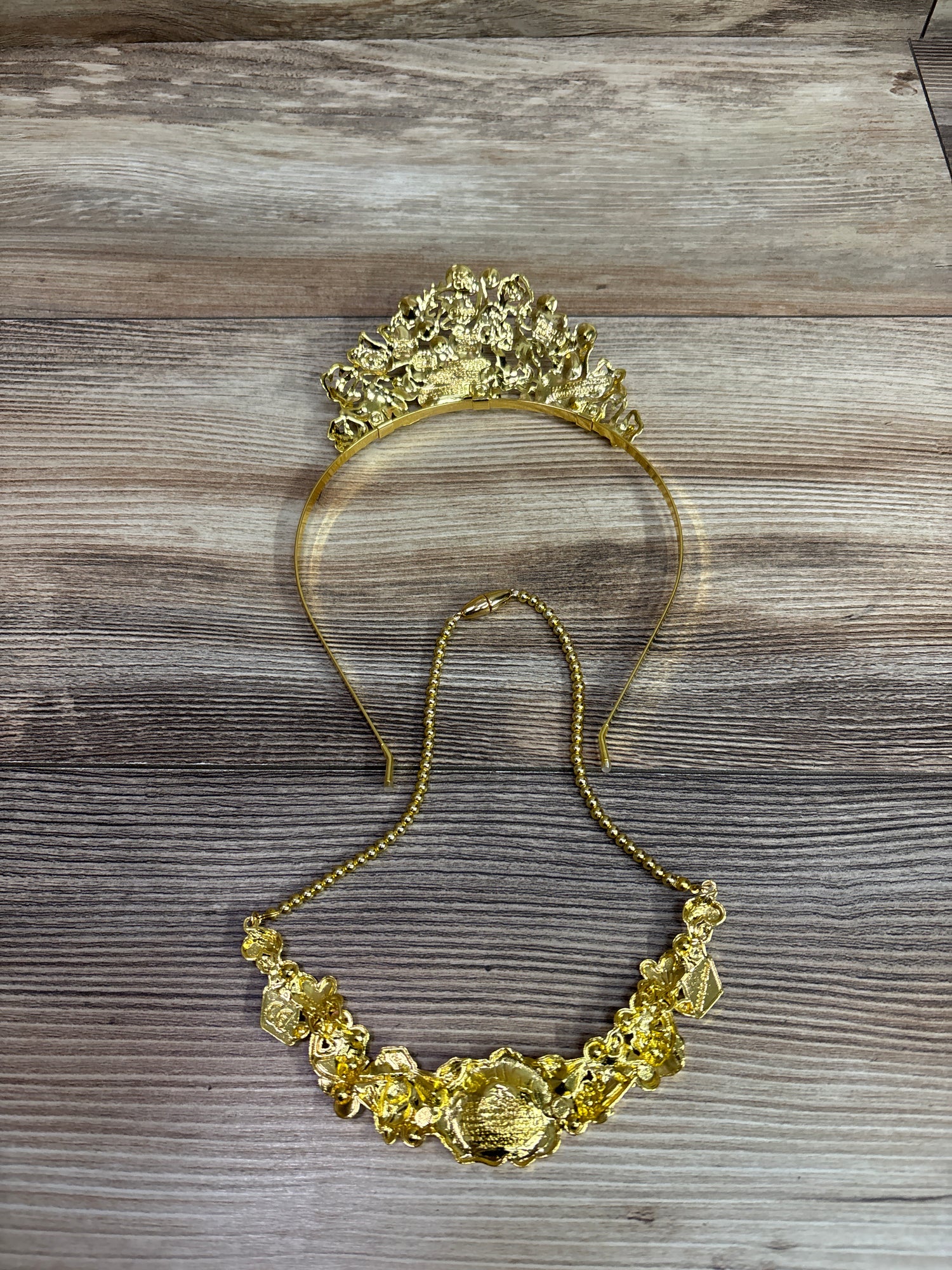 Disney Store Princess Belle 2pc Tiara Headband & Necklace Set