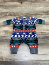 Hanna Andersson Fair Isle Coverall Grey sz 0-3m - Me n Mommy To Be