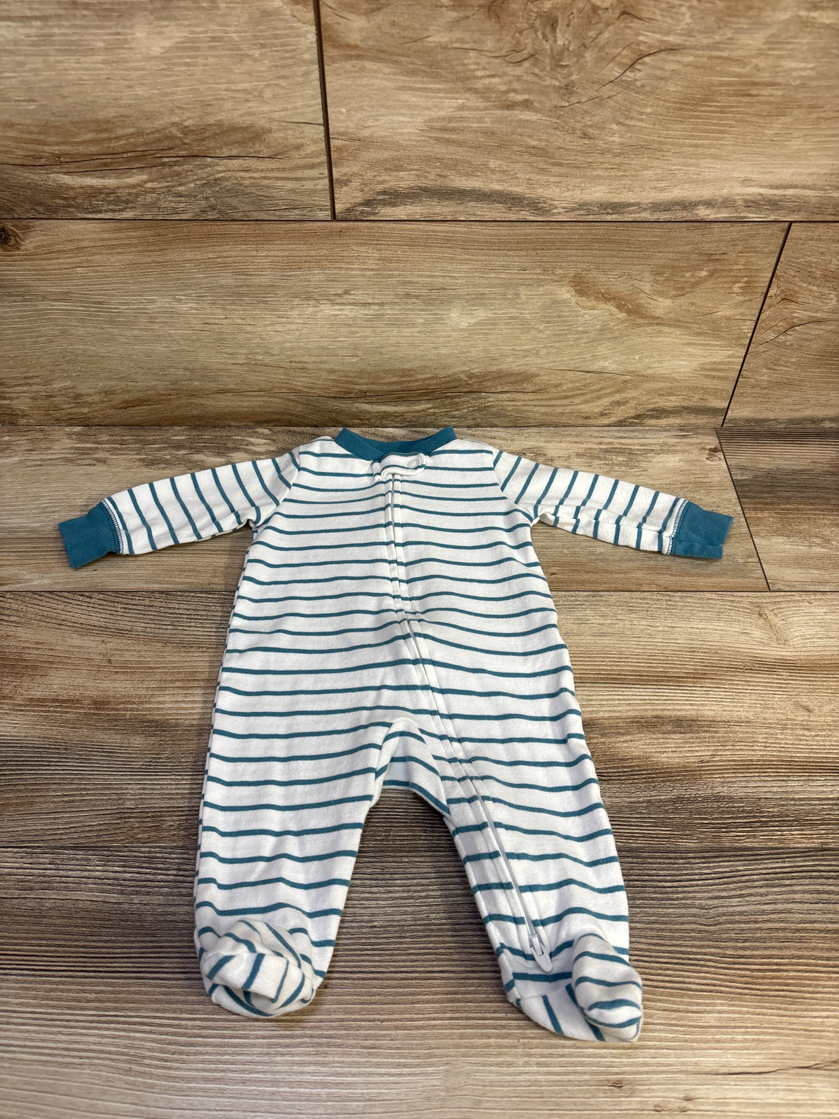 Carter's Striped Sleeper White sz 3m