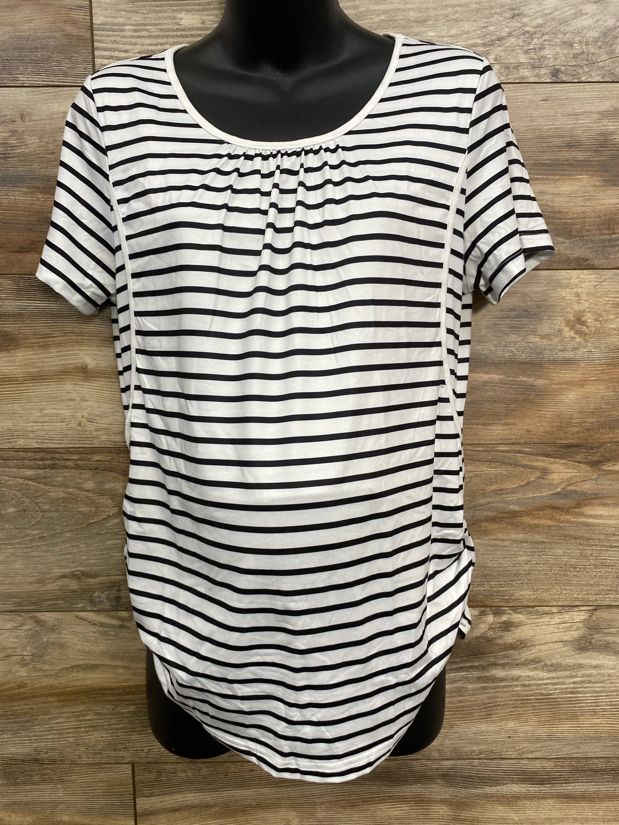 Ekouaer Short Sleeve Nursing Shirt Black sz Large