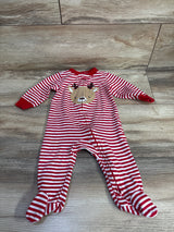 Carter's Striped Reindeer Sleeper Red/White sz 6m
