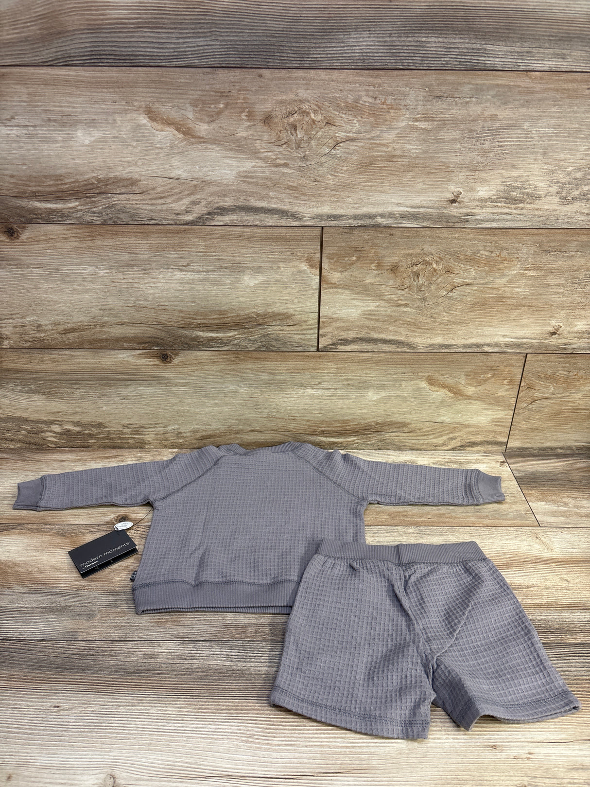 NEW Modern Moments 2pc Pullover Sweatshirt & Shorts Set Grey sz 12m